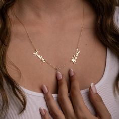 ✨ Elevate Your Elegance with Our 14K Gold Initial Necklaces ✨ Unveil a new level of sophistication with our stunning 14K initial necklace collection. Each custom necklace is carefully handcrafted from luxurious gold, designed to add a touch of refined elegance to any outfit. 🌟 Whether it's a charm necklace adorned with meaningful symbols or a sleek letter necklace showcasing your initials, our designs offer a unique blend of personalization and grace. 💖 Celebrate Special Bonds with Custom Friendship Necklaces 💖 Cherish the special connections in your life with our bespoke custom friendship necklace and customized necklace options. Perfect for commemorating treasured moments or expressing heartfelt sentiments, these pieces are crafted with love and attention to detail. Our friendship jew Elegant Gold Necklace, 14k Gold Initial Necklace, Personalized Pendant Necklace, Custom Engraved Necklace, Personalized Gold Necklace, Gold Letter Necklace, Handmade Gold Jewellery, Friendship Jewelry, Initial Pendant Necklace