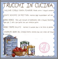 a sign with some food on it and the words truchti in cucina