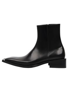 Editor's NotesSO.U:LESURES’s chelsea boots give modern and minimal look with square toe shape and bold, oversized outsole.- Zipper closure- Square toe shape- Bold, oversized outsole- Logo engraved in the bottom of outsole- Leather fabricMeasurements(in.)- Size: KR220mm(US4) - KR300mm(US12)- Heel Height: 1.8in.- Fits true to the sizeComposition & Care- 100% Box Leather- Please check the care labelDesigner- by SO.U:LESURES Business Chelsea Boots With Square Toe And Leather Sole, Modern Chelsea Boots With Square Toe For Work, Modern Pointed Toe Chelsea Boots For Business, Modern Pointed Toe Chelsea Boots For Winter, Modern Square Toe Chelsea Boots For Work, Square Toe Chelsea Boots For Fall Business Wear, Modern Chelsea Boots With Lug Sole, Modern Chelsea Boots With Square Toe And Reinforced Heel, Modern Boots With Pointed Toe And Lug Sole