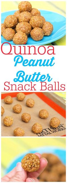 the peanut butter snack balls are ready to be eaten