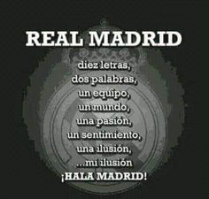 a black and white photo with the words real madrid written in spanish, on it