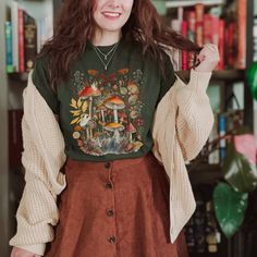 Fox Shirt, Cottagecore Shirt, Estilo Indie, Cottagecore Outfits, Estilo Hippie, Mode Boho, Granola Girl, Style Boho