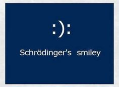 the logo for schroddinger's smiley is shown in white and blue