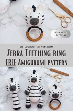 zebra teething ring free amigurmi pattern