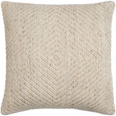 a beige pillow on a white background