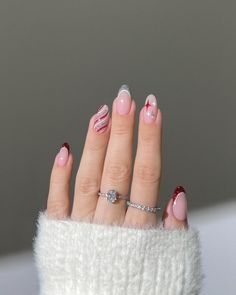 Check out what I found on Amazon! #ShopByInterest Candy Cane Nails, Nagel Tips, New Year's Nails, Pretty Acrylic Nails