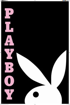 a poster with the words playboyboy and an image of a rabbit's head