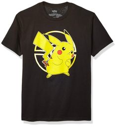 PRICES MAY VARY. Official licensed Pokemon men's short sleeve t-shirt Featuring a full color graphic print of the most popular Pokemon pikachu in front of a gold poke ball Makes a great gift for Pokemon trainers and fans of the pocket monsters including pikachu, charizard, Squirtle, jigglypuff, eevee and more! "Gotta catch EM' All!" pokemon pikachu t-shirt for men T Shirt Pokemon, Popular Pokemon, Pokemon Trainers, Pokemon Pikachu, T Shirt Image, Pocket Monsters, Great T Shirts, Branded T Shirts, Men Short Sleeve