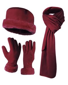 PRICES MAY VARY. Includes 3 pieces set of hat, glove, and scarf with a beautiful detail of plush fur trim. Made of 100% Polyester Available in 13 colors. ALL IN ONE: the 3 pieces set of hat, gloves, and scarf give you the most functionally accessories the winter. Don´t worry about finding each piece to match they already come together. SOFT MATERIAL: The 3 pieces set is made of 100% polyester to ensures the softness of the product. Also, this material is made to last under any weather conditions White Baseball Hat, Pink Beret, Belle Beauty And The Beast, Fall 23, Cold Weather Gloves, Winter Set, Warm Outfits, Womens Gloves, Ear Warmers