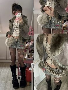 Astedic Backrounds, 일본 패션, Gyaru Fashion, Grunge Goth, Alternative Outfits, Clothes Ideas, 가을 패션