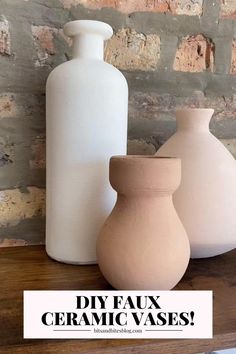 These DIY faux ceramic vases are seriously so chic and couldn't be easier to make. Painting Glass Vases, Bits And Bites, Diy Vase Decor, Faux Ceramic, Vases Diy, Failed Attempt, Babylon Bee