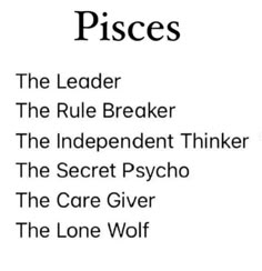 the cover of pisces, which is written in black and white with an image of