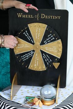 the wheel of destiny sign is on display