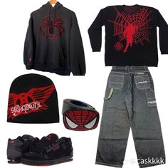 Marvel Outfit Ideas, Spiderman Outfit Ideas, Geeky Clothes, 2000s Fashion Outfits, Casual Style Outfits