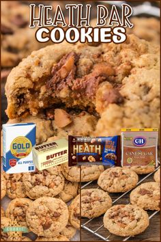 a collage of cookies with the words health bar cookies