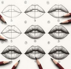 how to draw the lips with pencils step by step instructions for beginners and advanced artists