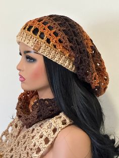 This set of hat and scarf is a great idea for gifts . Best gift for mom, sister, girlfriend for any special occasions. With the unique lacy design using bar and lattice crochet pattern makes this set a very special and fashionable gift for yourself and for love ones.  Slouchy beanie measures 20"- 22" in circumference and it has the length of 13.5" inches that gives the beanie a beautiful drape on the back of your head. Scarf measures approximately 5.5"-6" inches wide and 80" inches long and you Best Gifts For Mom, Winter Set, Beautiful Drapes, Slouchy Beanie, Crochet Headband, Winter Scarf, Pattern Making, Special Occasion, Accessories Hats