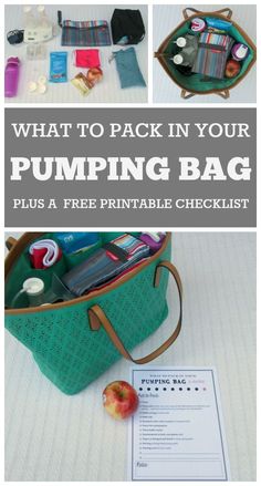 what to pack in your pumping bag plus a free printable checklist