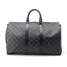 Louis Vuitton Keypol Bandoulire 45 Boston Bag Monogram Eclipse Black W46cm X H28cm X D20cm Shoulder Length: 87cm-111cm (9 Levels Adjustable) Bags Louis Vuitton, Boston Bag, Louis Vuitton Bags, Shoulder Length, Black Color, Boston, Limited Time, Bag Lady, Louis Vuitton