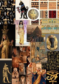 an image of egyptian art collage