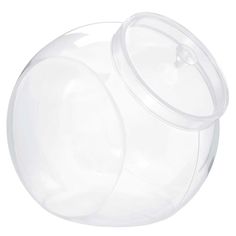 two clear plastic containers with lids on white background