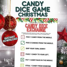 the candy dice game christmas checklist