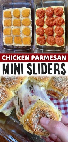 chicken parmesan mini sliders are the perfect appetizer for any party