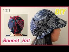 a woman's hat is shown with an image of the same pattern on it