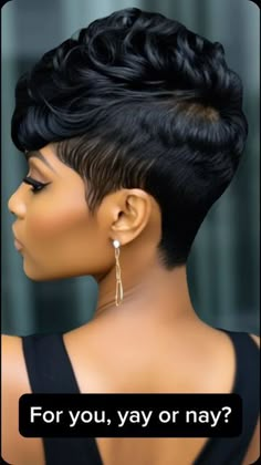 Short Curled Bob, Behive Hairstyles, Black Short Hairstyles, Finger Waves Short Hair, Diva Hair, Relaxed Hairstyles, Women Short Hairstyles, Curly Pixie Hairstyles, Pixie Cut Wigs