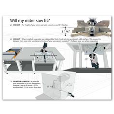 the instructions for how to make a mitt saw with an electric table sawtoother