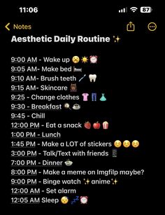 Reminder List, Routine List, Good Apps For Iphone, Aesthetic Routine, Summer Routine, Back To School List, School Routine For Teens, Morning Routine School