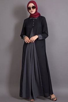 New Abaya Designs Muslim Fashion Modern, Grey Abaya, Abaya Store, Simple Abaya Designs, Islamic Clothing Abayas, Simple Abaya, Abaya For Women, Abaya Online, Casual Abaya