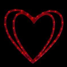 a heart shaped light up with red lights