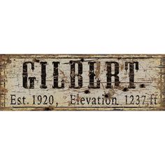 an old sign that says gilart est 1920, elevation 1224 - 711