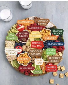 a platter filled with different types of snacks