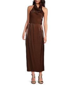 Gianni Bini Dorinda Bonded Lame Mock Neck Sleeveless Sheath Maxi Dress | Dillard's Fall Winter Wedding, Formal Wedding Guest Dress, Contemporary Dresses, Maxi Dress Wedding, Mock Neckline, Gianni Bini, Dillard's, Winter Wedding, Wedding Guest Dress