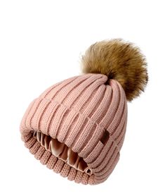 FURTALK WOMENS Beanie Winter Knitted Cute Raincoats, Fur Pom Pom Beanie, Fur Pom Pom Hat, Kids Winter Hats, Winter Beanie Hat, Pom Pom Beanie Hat, Cute Beanies, Clothes Girl