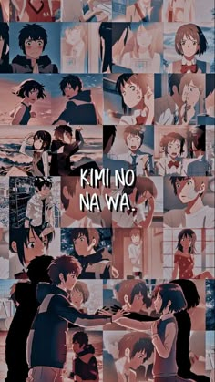 an anime poster with the words kim no na wa