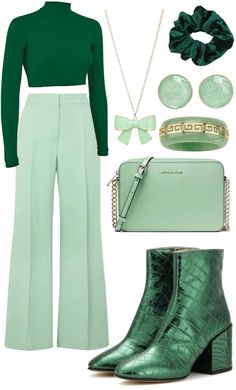 Jade Green Outfit, Green Outfits For Women, Colour Challenge, Modest Casual Outfits, Derby Outfits, One Colour, Green Outfit, Modest Fashion Outfits, Green Colour