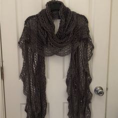 This Soft Lacy Shall, Wrap Can Also Be Used As A Scarf & Is Around 8ft Long. In Brand New Condition Lacy Scarf, Knit Lace, Lace Knitting, Art Stuff, Winter Scarf, Scarf Wrap, Scarf Accessory, Women Accessories, Brand New