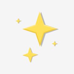 three yellow stars on a white background