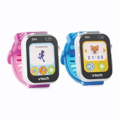 two children's watches with different colors and designs