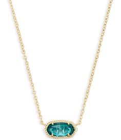 From Kendra Scott&#x2C; this necklace features:A dainty stone and delicate metallic chain combine to create the Elisa Pendant Necklace&#x2C; your new favorite wear-anywhere accessory. This pendant necklace can be paired with any look&#x2C; providing that extra touch of timeless style. Make the Elisa Gold Necklace a staple in your wardrobe and you will not be disappointed.Pendant necklace14k gold plated over brassLobster claw closureapprox. 0.63&q Preppy Birthday Gifts, Elisa Pendant Necklace, Aqua Necklace, Kendra Scott Necklace Elisa, Kendra Scott Elisa, December Birthstone Jewelry, Kendra Scott Necklace, Blue Accessories, Birthstone Pendant