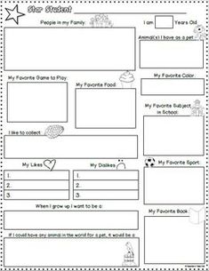 the worksheet for students to make their own story