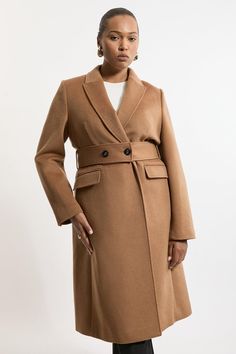 Feel Elevated No Matter The Weather In Our Plus Size Midi Length Coat, Made In High Quality, Thick Wool, Featuring A Fit That Flatters The Figure And Statement, And A Wide Belt. Wear It Over Any Outfit, Whether Heading Out For Dinner Or To The Office. Plus Size Tailored Wool Blend Belted Coat High Quality Wool Blend Fabric Flattering Fitted Bodice Straight Hanging Skirt V Neckline Belted Waistline Statement, Wide Collar Expertly Designed For Those Uk Size 18/Us Size 14 And Above, Our Plus Size C Petite Work Outfits, Petite Wedding Guest Dresses, Plus Size Workwear, Plus Size Jackets, Outfits Petite, Petite Coat, Thick Wool, Plus Size Coats, Fall Outfits For Work