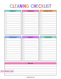 the free printable cleaning checklist is perfect for busy moms to do their daily tasks