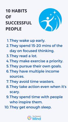 the ten habitts of successful people poster with an image of a person standing in front of