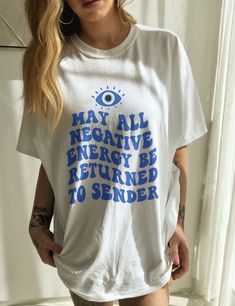 Evil Eye Shirt - Third Eye Shirt, Evil Eye TShirt, Eye Shirt, Evil Eye, Aesthetic Clothes, Evil Eye T Shirt, Witchy Clothes, Evil Eye Gift HOW TO ORDER ➀ Select color ➁ Select the size (Please check size chart) ➂ Add to cart ✦ Model is wearing size XL for an oversized look. DETAILS ✦ 100% Heavy Cotton Shirt ✦ Crew neck ✦ Direct to garment printing - no vinyl , decal or iron-on technique ✦ Our designs are printed on the garment to last a long time and may not appear as 'glossy' or saturated as ir White Print T-shirt For Summer, White Printed Relaxed Fit T-shirt, Trendy White Screen Print Tops, Casual Tops With White Funny Print, Printed Cotton Crew Neck Top, Casual White Graphic Print Tops, Casual White Tops With Slogan, Casual White Letter Print Tops, Oversized White Print Summer Tops