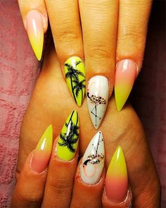 Are you ready to make a bold statement with your nails in 2024? Pointy nails also known as stiletto or claw nails are a daring choice that can give your… The post 12 Stunning Pointy Nail Designs and Trends to Rock in 2024 appeared first on Bride Collection. Yellow Nails With Sunflower, Nail Designs For 2023, Yellow Nail Designs, Nail Shapes Squoval, Grey Nail Art, Flamingo Nails, Silver Nail Designs, Cute Nail Colors