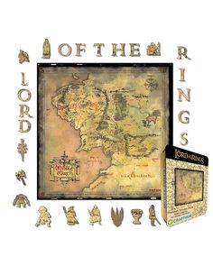 the lord of the rings board game is shown with its box and instructions to build it